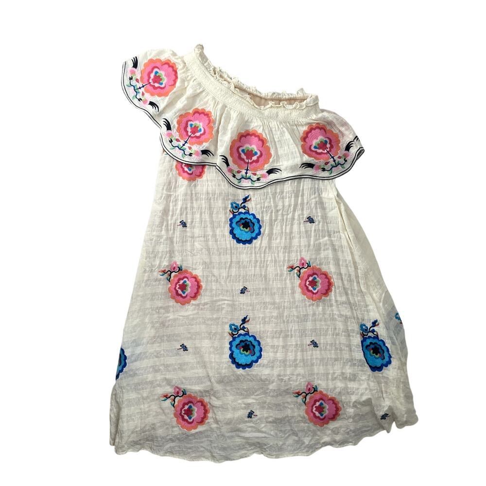 Plenty by Tracy Reese Embroidered One Shoulder Midi Dress - Small